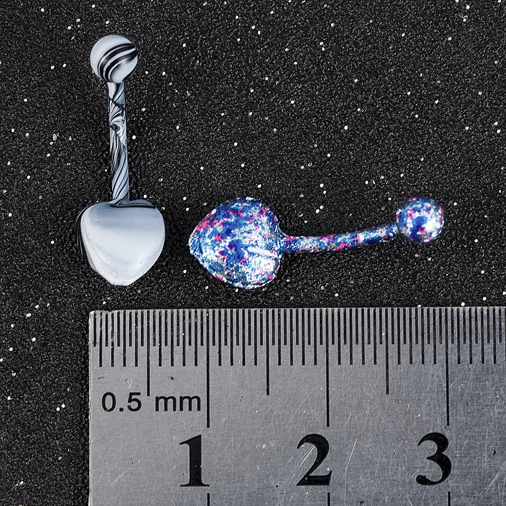 Small Size 5 шт./компл. модные шпильки с покрытием пупка кольца, пирсинг тела, украшения разные цвета - Окраска металла: Small Size