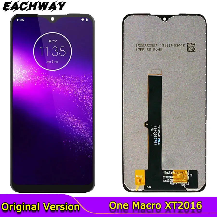 Original For Motorola One Macro LCD Xt2016-2 Display Touch Screen Digitizer Assembly Replacement Part Moto | Мобильные телефоны и