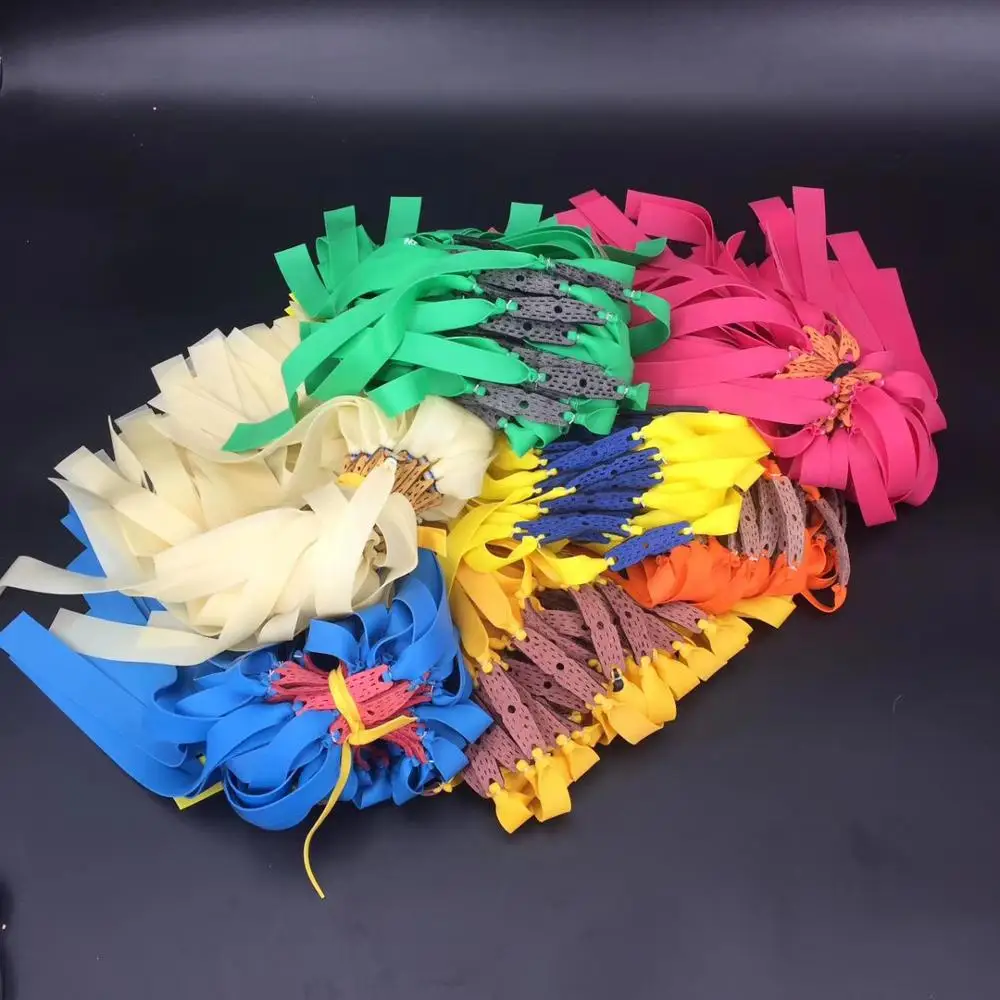Slingshot Accessories 50pcs Slingshot Flat Rubber Band 0.5-1.5mm High Elasticity Outdoor Hunting Catapult Shooting Accessories