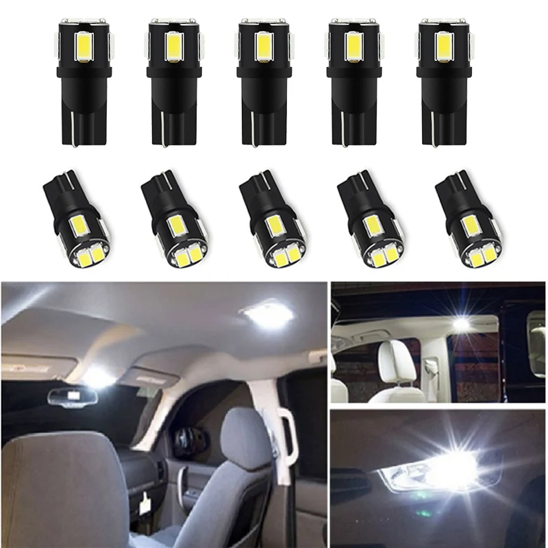 

10pcs T10 W5W 194 168 Led Bulb Car Interior Light For Nissan Note Tiida Qashqai Almera Juke X-Trail Primera J11 Pathfinder Versa