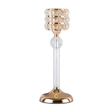 

European Crystal Diamond Metal Tea light Candle Holder For Coffee Dining Table Wedding Christmas Halloween Home Decor ZXT025