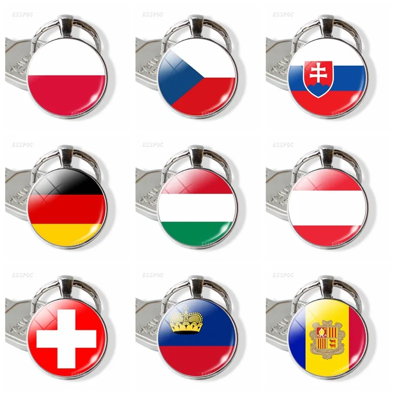 Европейский Флаг кольцо для ключей оптовая продажа Великобритания Франция