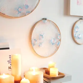 

Embroidery Bamboo Embroidery Hanging Wall Pendant Decoration Photo Props for Home Bedroom Living Room