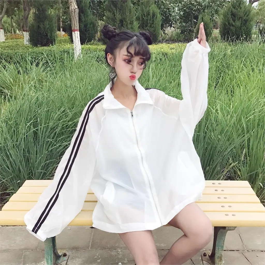 Солнцезащитная бейсбольная форма новая Корейская Harajuku bf ветровка Свободная куртка с карманами Женское пальто весна осень ветровка Топы женские