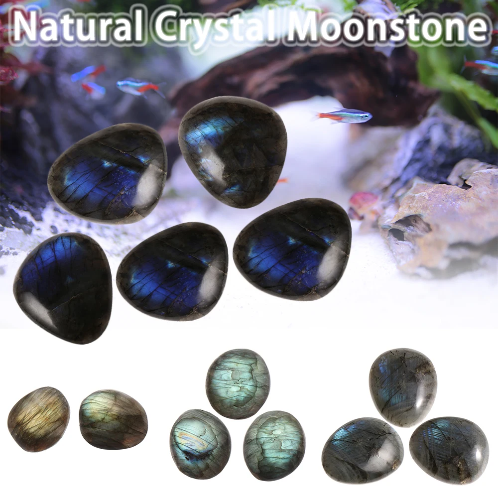 Натуральный Красочный Кристалл Лабрадорита 1 шт. оригинальный лунный камень