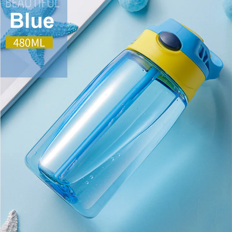 8 New 500ML 4 Colors Baby Water Bottles Infant Newborn Cup Children Learn Feeding Straw Juice Drinking Bottle BPA Free for Kids - Цвет: 8