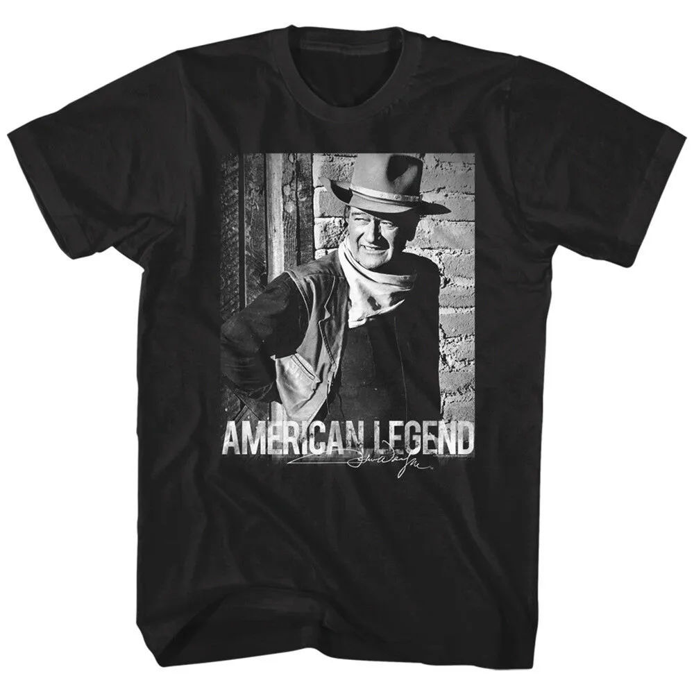 

John Wayne American Legend Men's T Shirt Signature Autograph Cowboy Western Hero Gift Funny Tee Shirt