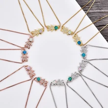 KAMAF 4 шт. из высококачественной меди инкрустированные GZ мальчик девочка опал регулируемый браслет серьги аксессуары ювелирные изделия сочетание