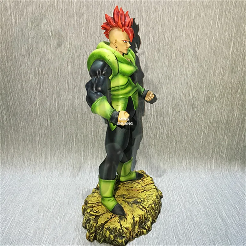 Cheap 13" Dragon Ball Z Statue Android Bust ANDROID #16 Full-Length Portrait Creative Art Craft GK Action Figure Toy BOX 33CM V125 2