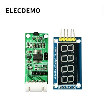 Hall sensor module Digital display magnetic field induction intensity detection bare board Modbus and AT protocol hall magnetic sensor switch module for smart car