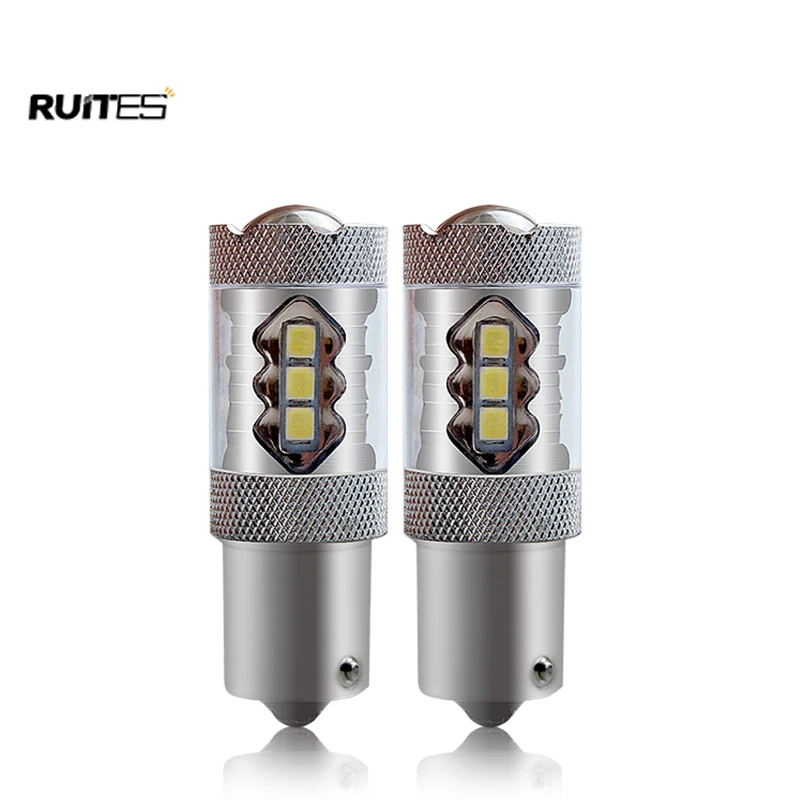 Ruite 2 шт 80W 12V 1156 1157 (1) (2) PX15D светодиодный задний фонарь для автомобиля тормозной