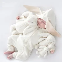 Ropa para bebé recién nacido, peleles de conejito para bebé, de algodón para Sudadera con capucha niña recién nacida, disfraz infantil de moda, trajes para niño