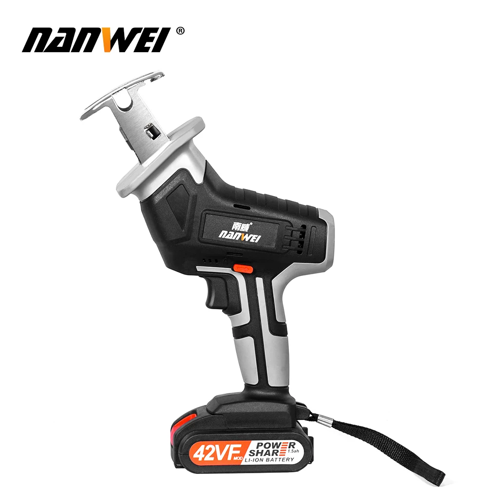 Portable Lithium Battery Charging Reciprocating Saw Wood Cutting Power Tools Electric Saw with 4pcs Saw Blade