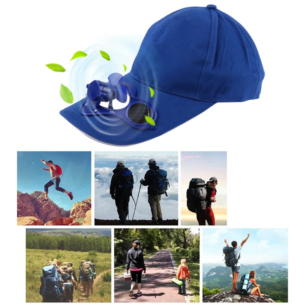 Adult Kid Summer Solar Panel Powered Cooling Fan Baseball Cap Outdoor Sport Camping Hiking Snapback Peaked Sun Visor Hat outdoor hiking hat women sun hat fishing sun hat surf bucket hat