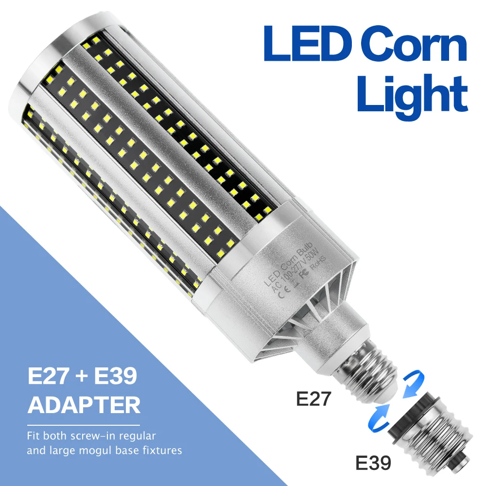 Светодиодный лампы 60 Вт 54 Вт, 50 Вт, ручная сборка E27 светодиодный светильник 220V лампа «Кукуруза» E39 лампочка высокой Яркость светодиодный освещение для завода 110 В Lampara 2835 SMD