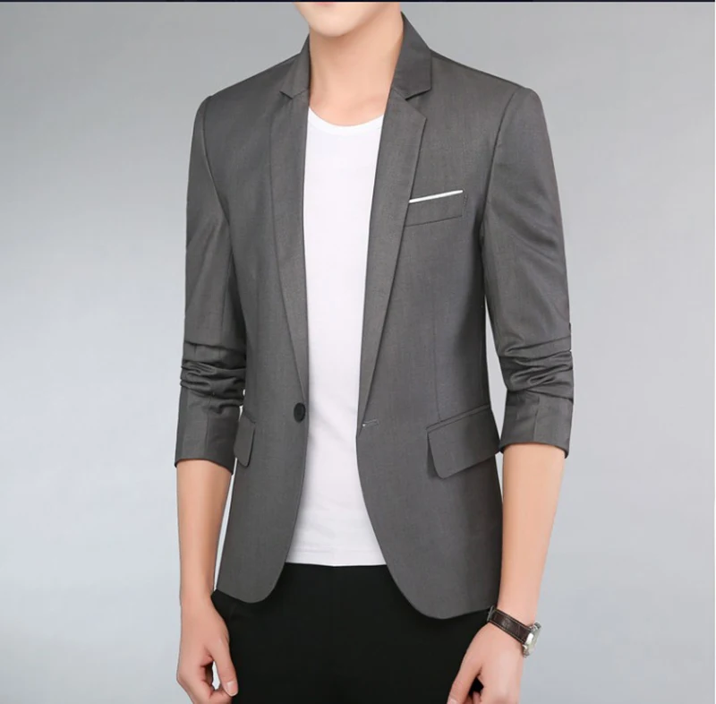 Coats Autumn Men's Jacket Masculino Blazers Men's Suit Jackets Hombre Solid Slim Fit Groom's Clothes Smart Casual Mens Clothes Coats Autumn Men's Jacket Masculino Blazers Men's Suit Jackets Hombre Solid Slim Fit Groom's Clothes Smart Casual Mens Clothes