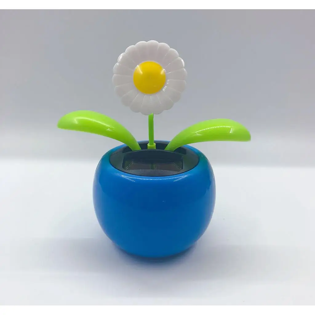 Yellow Flower Dancing Solar Power Solar Powered toy Bobble Head Plastic Toys 