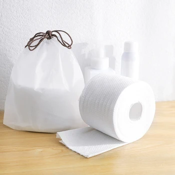 

13 x 10cm Disposable Face Towel Facial Tissue Makeup Wipes Cotton Pads Facial Cleansing Roll Paper Tissue 3 Roll