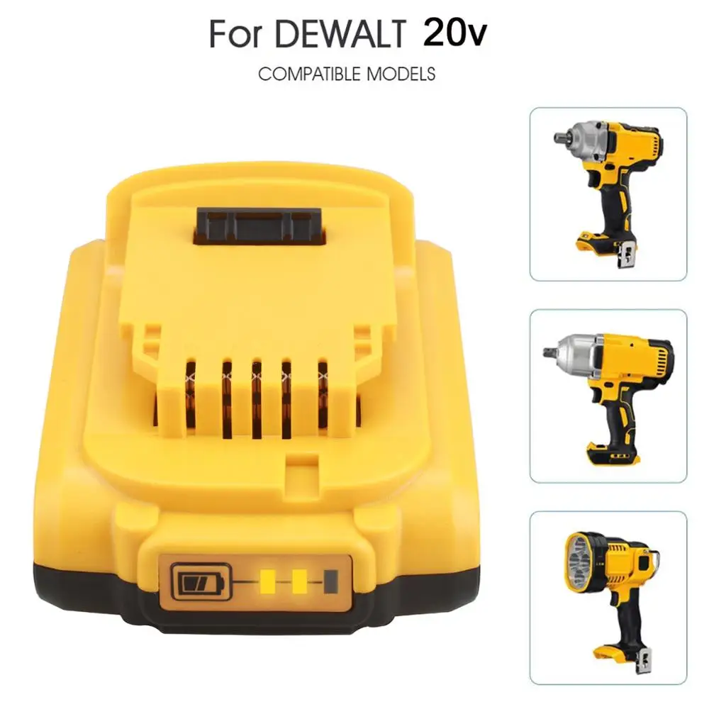 20V 3000mAh DCB200 Li-ion Rechargeable Power Tool Battery For DEWALT DCB203 DCB181 DCB180 DCB200 DCB201 DCB201-2 L50