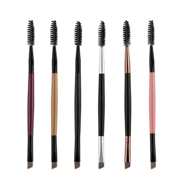 

Professional 2 in1 Bevel Eyebrow Brush Makeup Double-headed Inclined Eyebrow Brush Eyelashes Curler Volume Tool maquiagem TSLM2