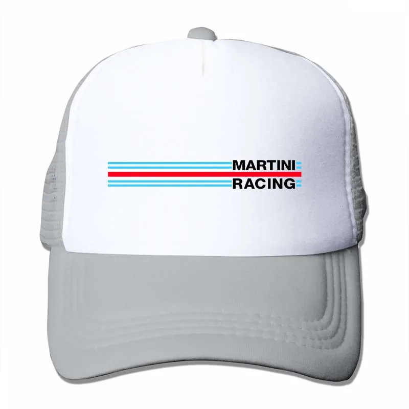 Бейсбольная кепка Martini Racing(в полоску) для мужчин и женщин, Кепка-Дальнобойщик, модная Регулируемая Кепка - Цвет: 4-Gray