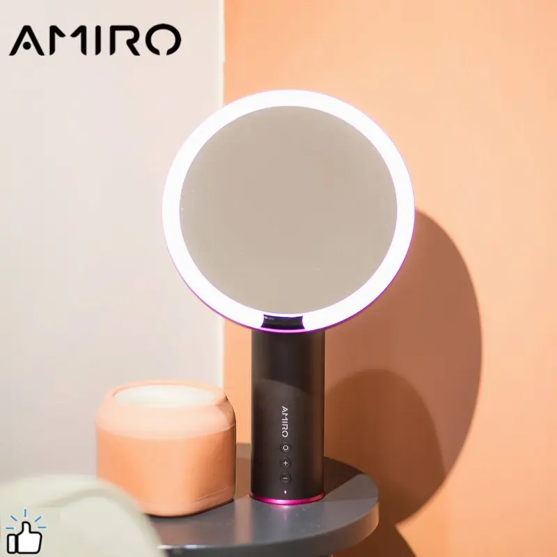 New AMIRO 8 Inch LED Lighted Makeup Mirrors Rechargeable Battery Smart Sensor True Color Clarity System