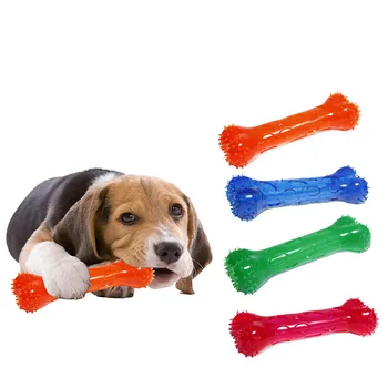 

Pet Molar Bite Resistant Toy Natural Rubber Dog Educational Toy Bone Shape Chew Toy for Dog Molar Cleaning Teeth