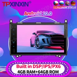 Radio Multimedia con GPS para coche, reproductor con Android 10, PX6, grabadora de vídeo, accesorios, 2Din, DVD, para Mercedes Benz Sprinte B200 Vito