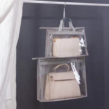 

Hanging Organizer Transparent Handbag Storage Bag Organizer Clear Pockets Hanging Storage Bag Wardrobe Closet Bag Dust Bag