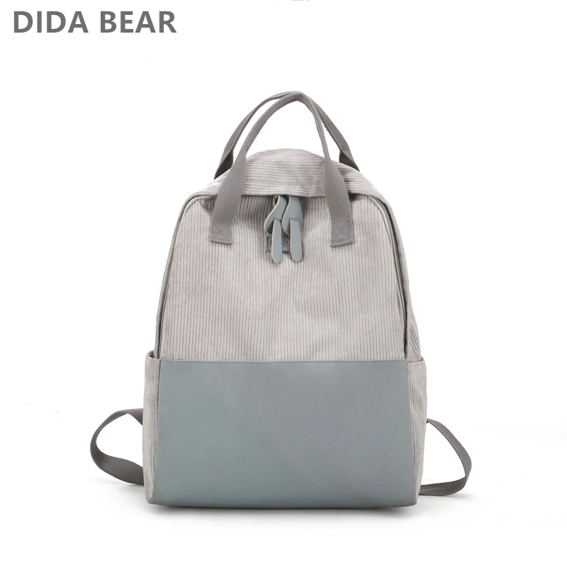 

2019 Fashion Women Backpacks Large School Backpack For Teenagers Girls Travel Rucksack Fashion Bag Bolsas Mochilas Corduroy Bags
