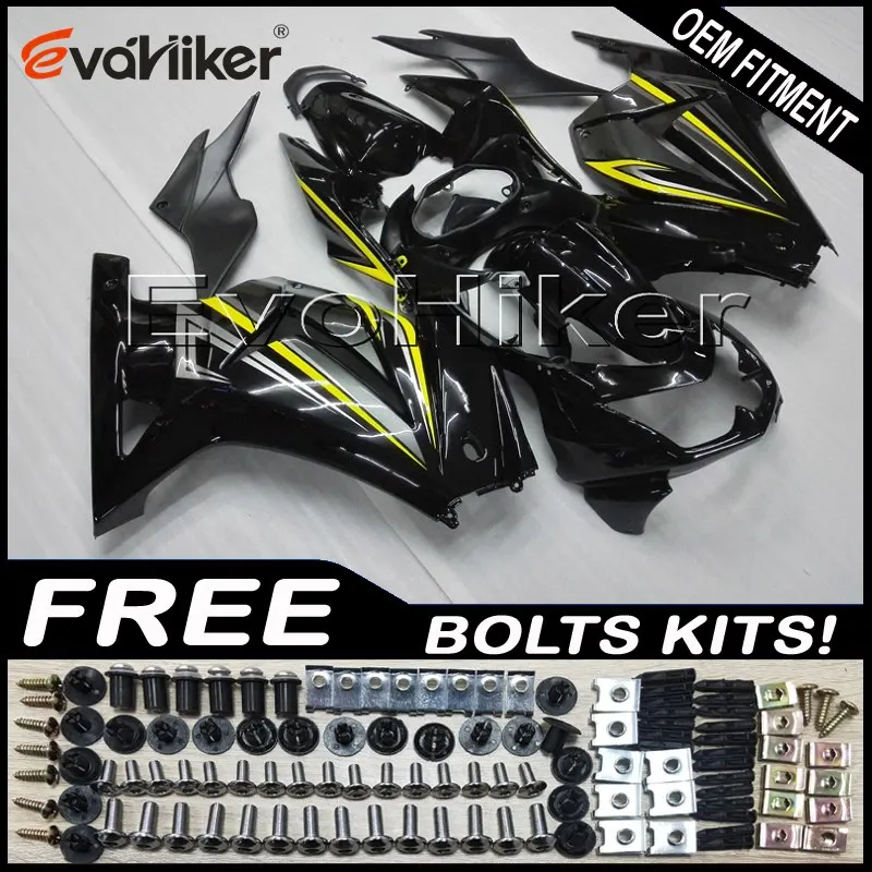 Заказной обтекатель мотоцикла для ZX250R EX250 2008-2012 ABS мотор панели обвес комплект инъекций плесень красный+ подарки - Цвет: V