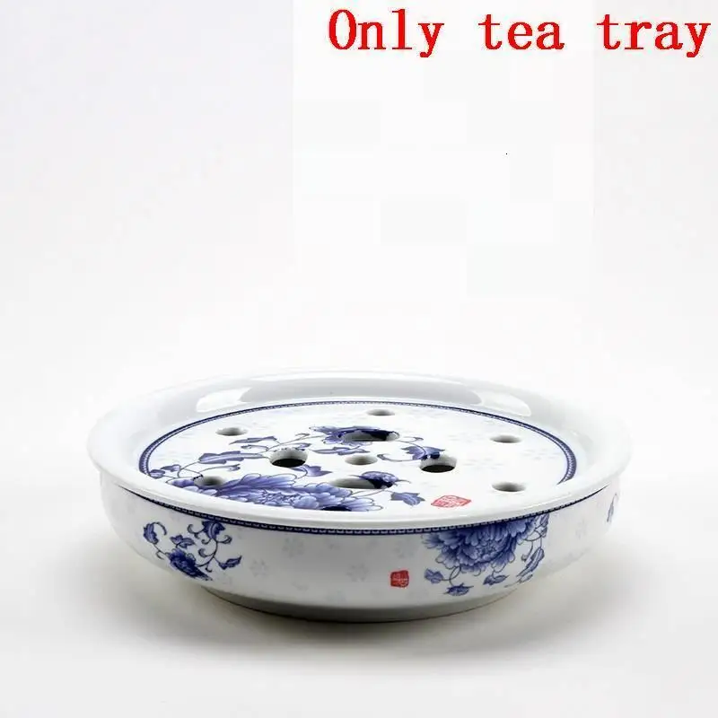 Version C Juego De China контейнер для стола, высокий набор, Sunum Tepsi Bandeja, доска Te Chino, керамический кунг-фу, Китайский Gongfu, сервировочный чайный поднос - Цвет: Version C