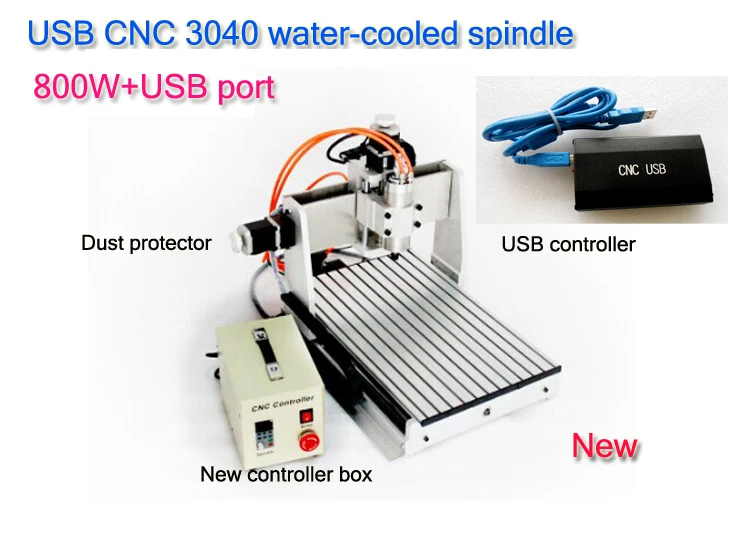 Шпиндер с водяным охлаждением USB порт CNC3040 CNC маршрутизатор, 800 Вт Мотор CNC 3040 3040B CNC машина, Гравировальный сверлильный фрезерный станок