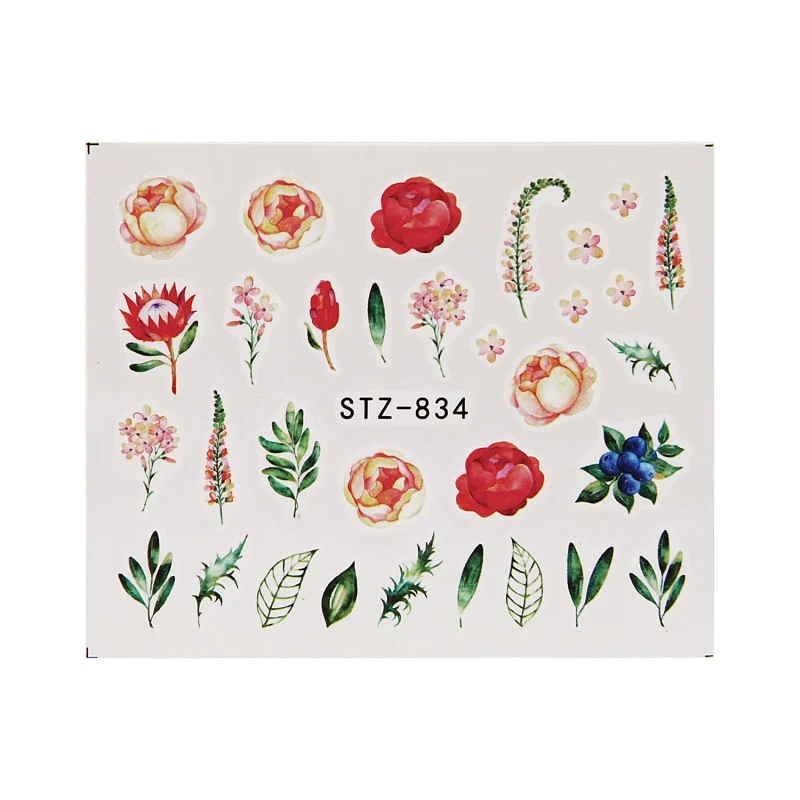 19 дизайн листья цветок переводные наклейки для ногтей s Наклейка с фламинго украшение для маникюра «сделай сам» - Цвет: A11