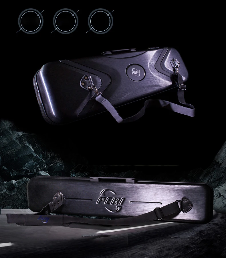 Offical PERI New Arrival Cue Case Black Diamond Multi-piece Rod Box Pool Cue Case Waterproof PC Meterial Billiards Accessories