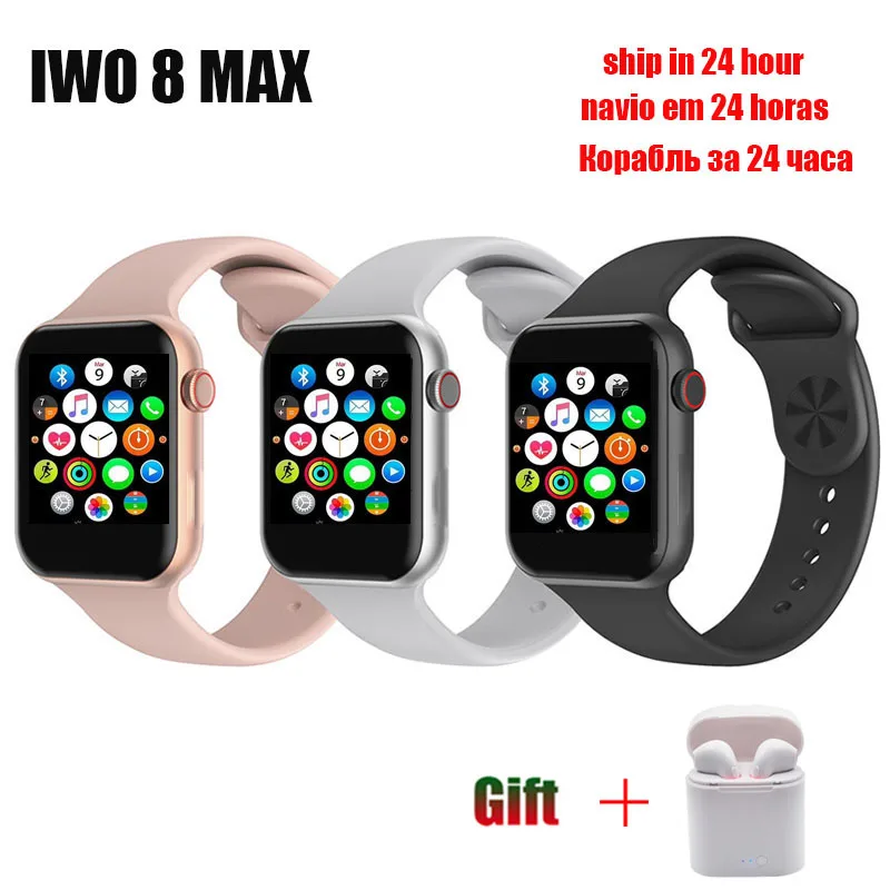IWO 8 MAX Smart uhr Full Touch Fitness Tracker Sport Smartwatch Armband Ersatz für Android IOS Pk W34 xiaomi iwo 8 10
