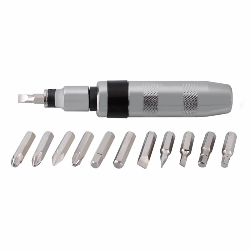 Best 14Pcs/Set Multi-Purpose Impact Screwdriver Set Driver Heavy Duty Chisel Bits Tools Socket Kit Reversible Hand Tool Set With