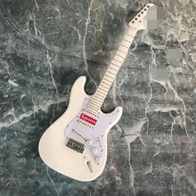 Factory direct sales White st electric guitar all white, can be customized, free of freight