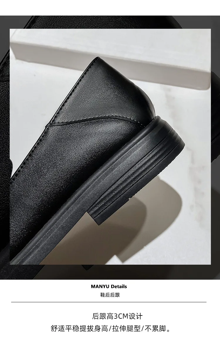 2021 Spring and Autumn low Heel shoes women's fashion design black pearl true leather loafers large size 41-43 free shipping 2021 Spring and Autumn low Heel shoes women's fashion design black pearl true leather loafers large size 41-43 free shipping