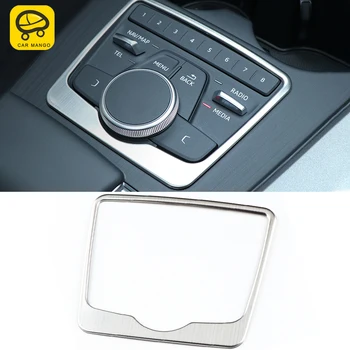 

CarManGo Car Accessories Molding Multi Media Button Panel Sticker CoverInterior Decoration for Audi A4 A5 S4 S5 B9 2017-2020