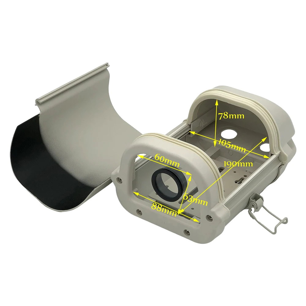 6 Inch CCTV Camera Box Housing Outdoor Case Waterproof Enclosure Aluminium Alloy Cover With Lens Circle Ring