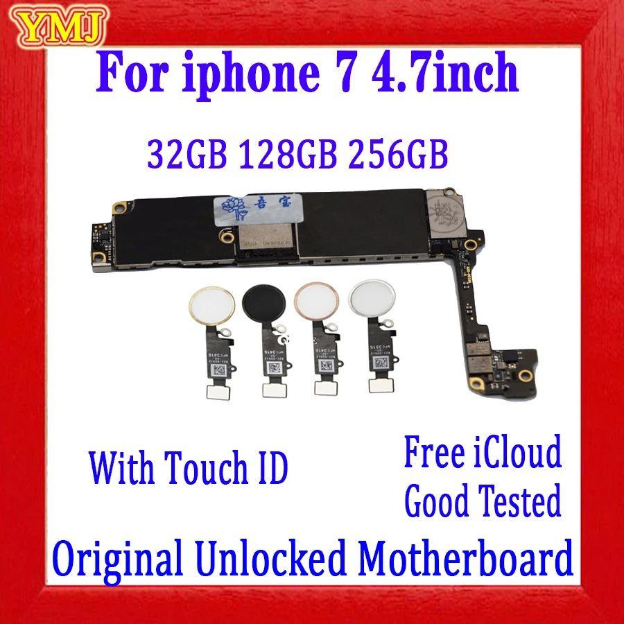 Материнская плата для iphone 7 32 ГБ 128 256 с полной разблокировкой с/без Touch ID 100%