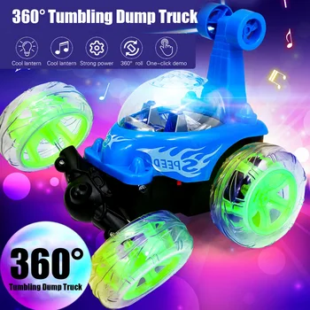 

Funny Mini RC Car Electric Remote Control Toy Stunt Car Monsters Truck Radio Dancing Drift Model Rotating Wheel Vehicle Motor