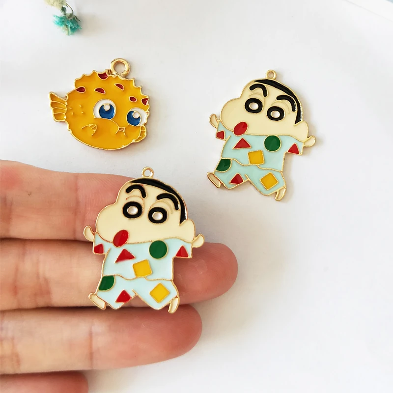 

10pcs Cute Clownfish Metal Enamel Charms Cartoon Fish Dangle Pendants Accessories Handmade DIY Fashion For Jewelry Making FX166