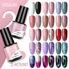 ROSALIND 2/6/12/24PCS Gel Nail Polish Set 80Colors Semi Permanent Hybrid Gel Varnish Base Top Coat Soak Off UV LED For Nail Art 1