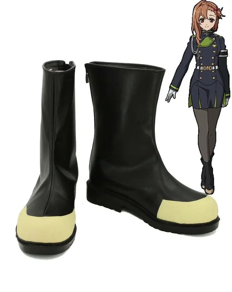 

Seraph of the End Anime Sayuri Hanayori Cosplay Shoes Boots Custom Made