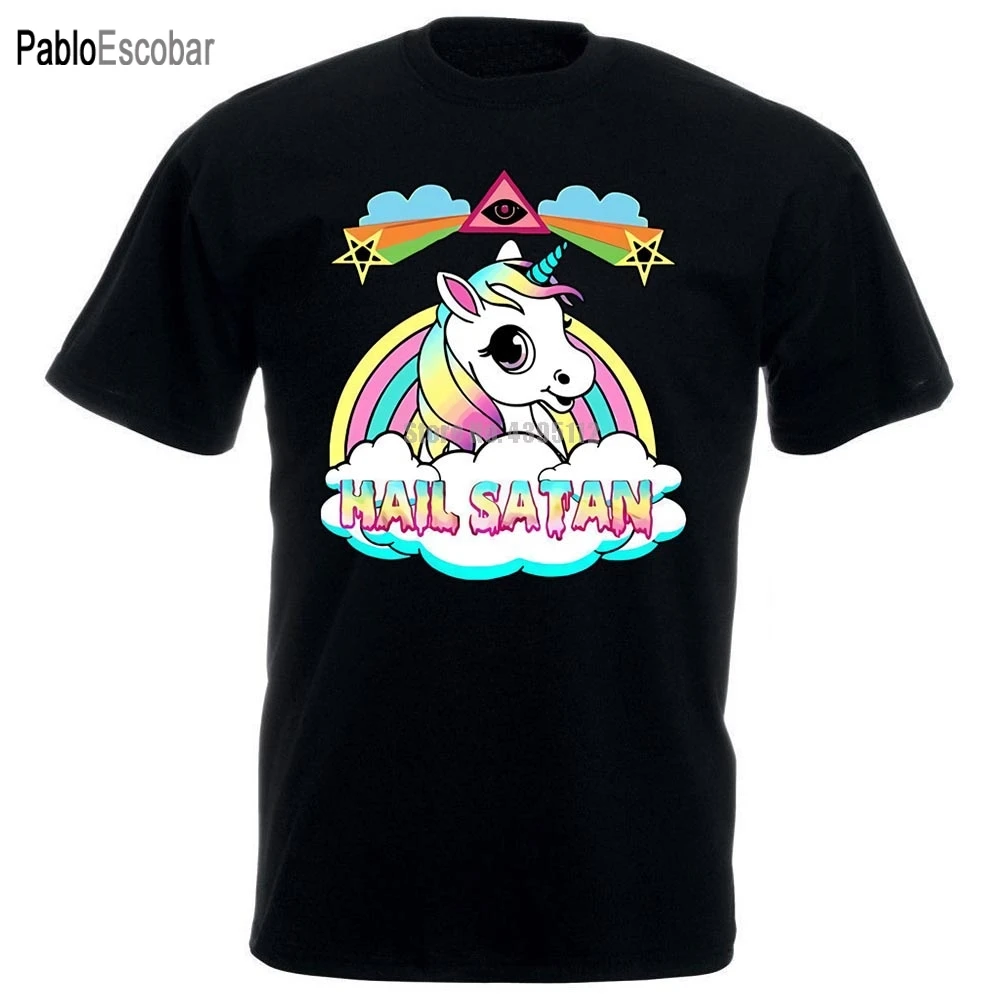 Hail Satan Death Metal Unicorn Rainbown 