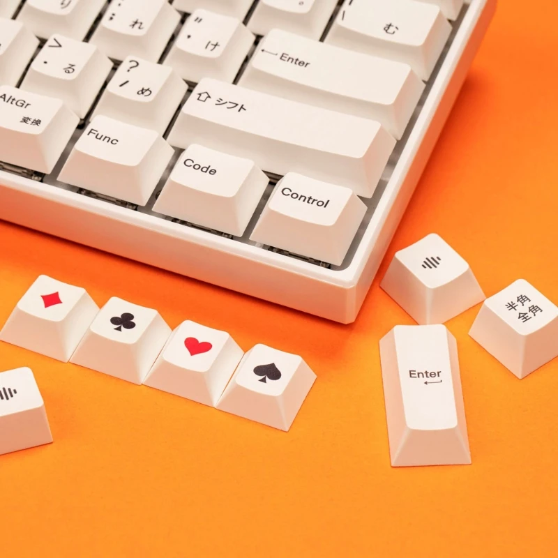 85pbt Retro 9009 White Keycaps 126key Dye Sublimation Cherry Height