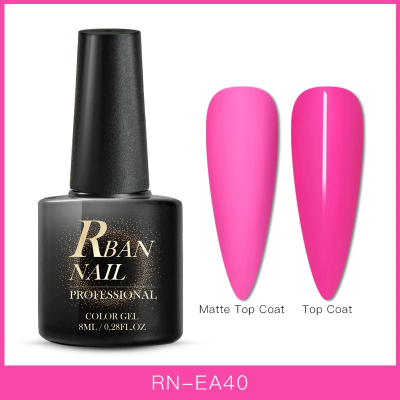 RBAN лак для ногтей 60 цветов Матовый УФ-гель для ногтей 8 мл чистый цвет матовый верхний слой Маникюр замачиваемый лак для ногтей гель лак - Цвет: HHS07843