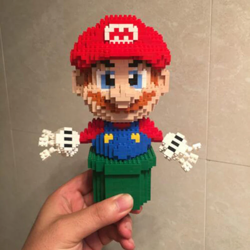 CKL Видео Игра Супер Марио Золотой водопровод фигурка 3D модель DIY Мини